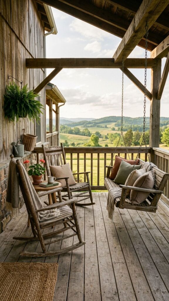 2. Cozy Rocking Chairs and a Porch Swing