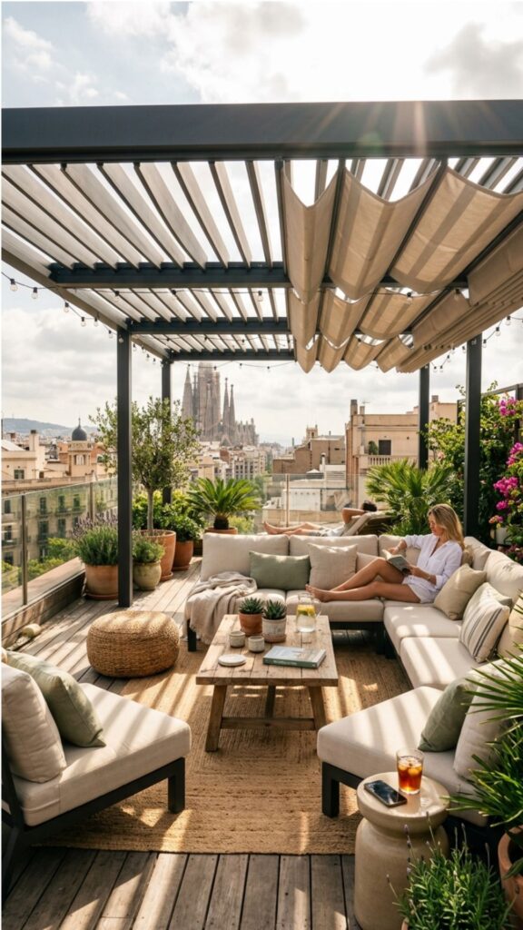 2. Create Shade with a Pergola or Retractable Awning