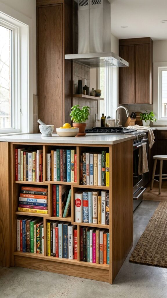 2. Floor-to-Counter Full Bookcase