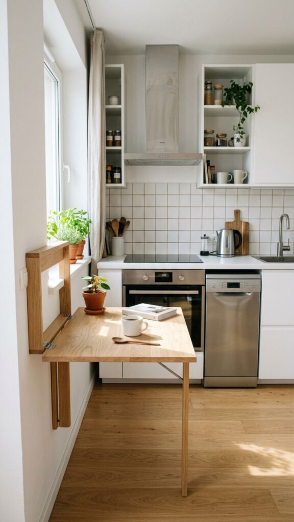 2. Fold-Down Wall-Mounted Table