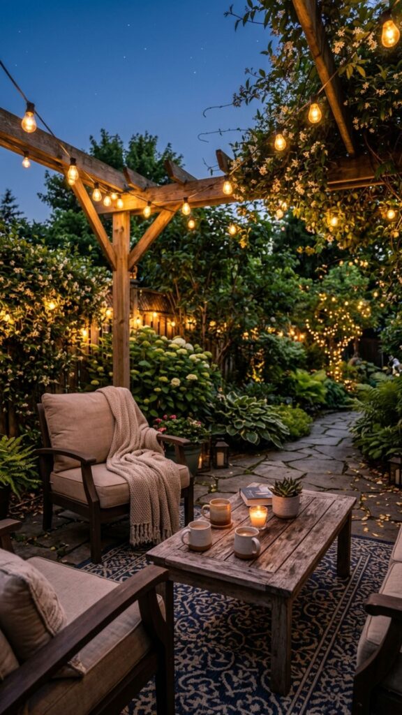 2. Hang String Lights Overhead