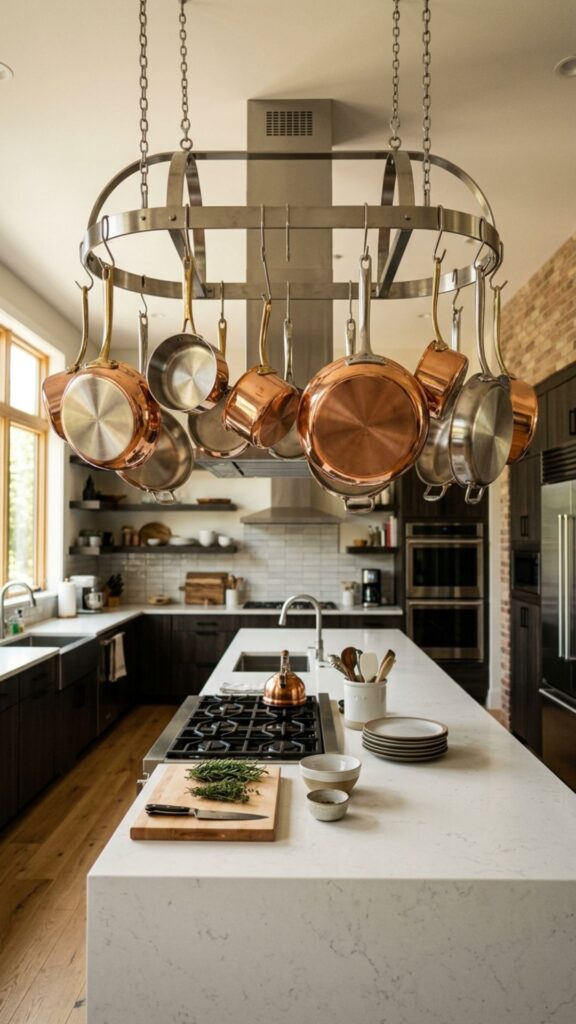 2. Industrial Pot Rack