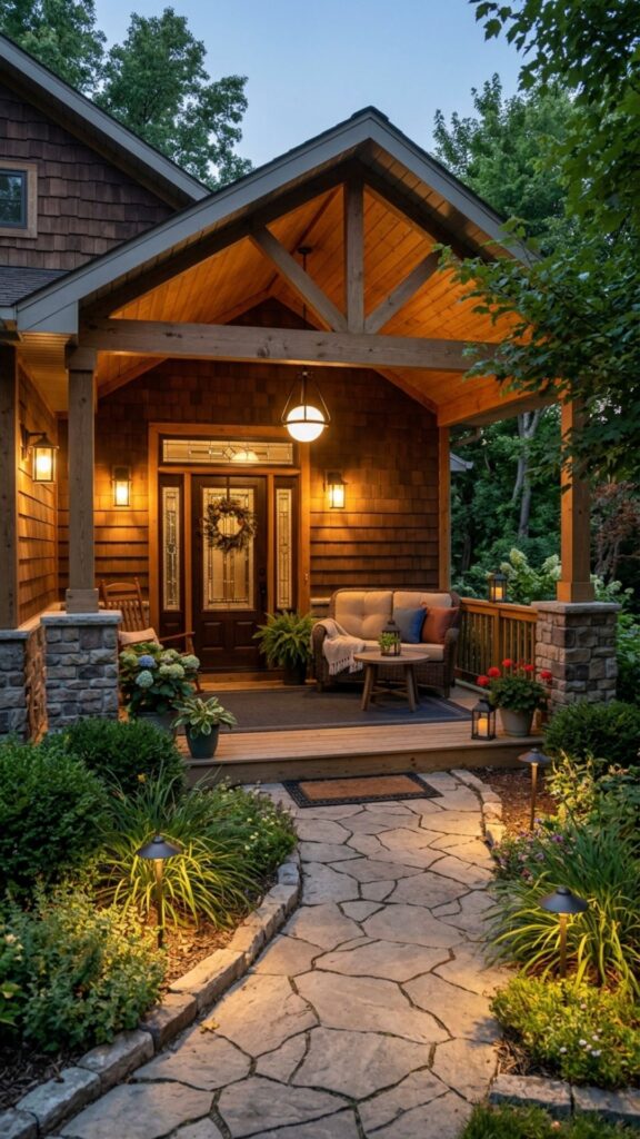 2. Install Layered Outdoor Lighting