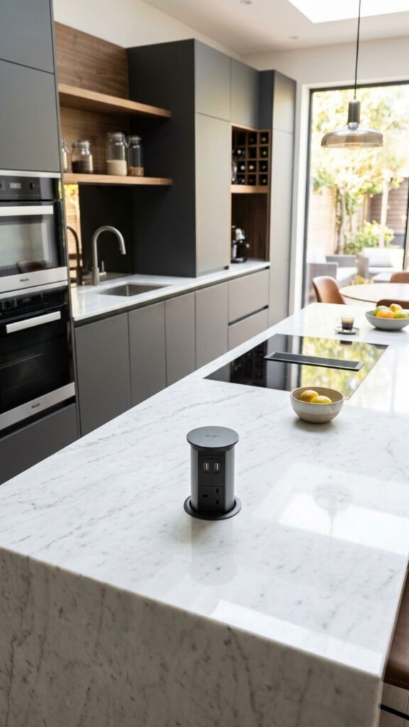 2. Install Pop-Up Outlets for a Clean Look
