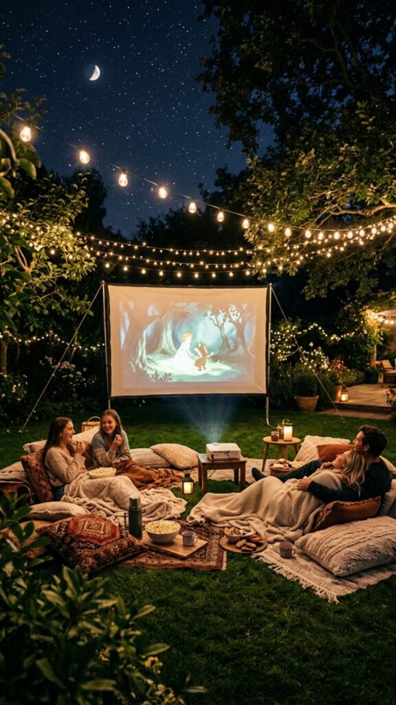 2. Set Up an Outdoor Movie Theater