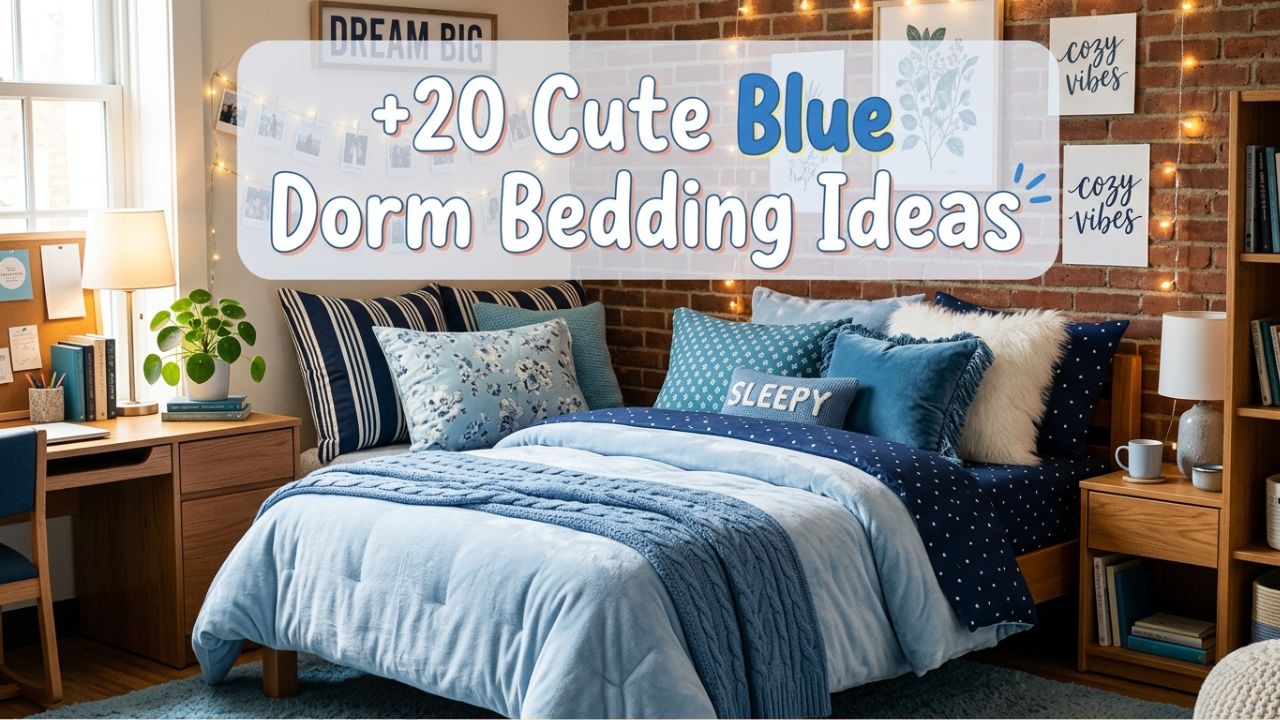 20 Cute Blue Dorm Bedding Ideas to Refresh Your Space