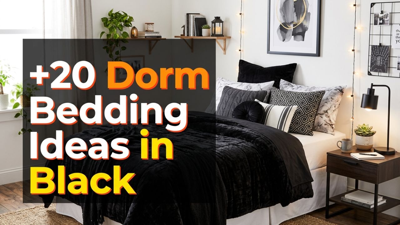 20 Dorm Bedding Ideas in Black for a Stylish College Room