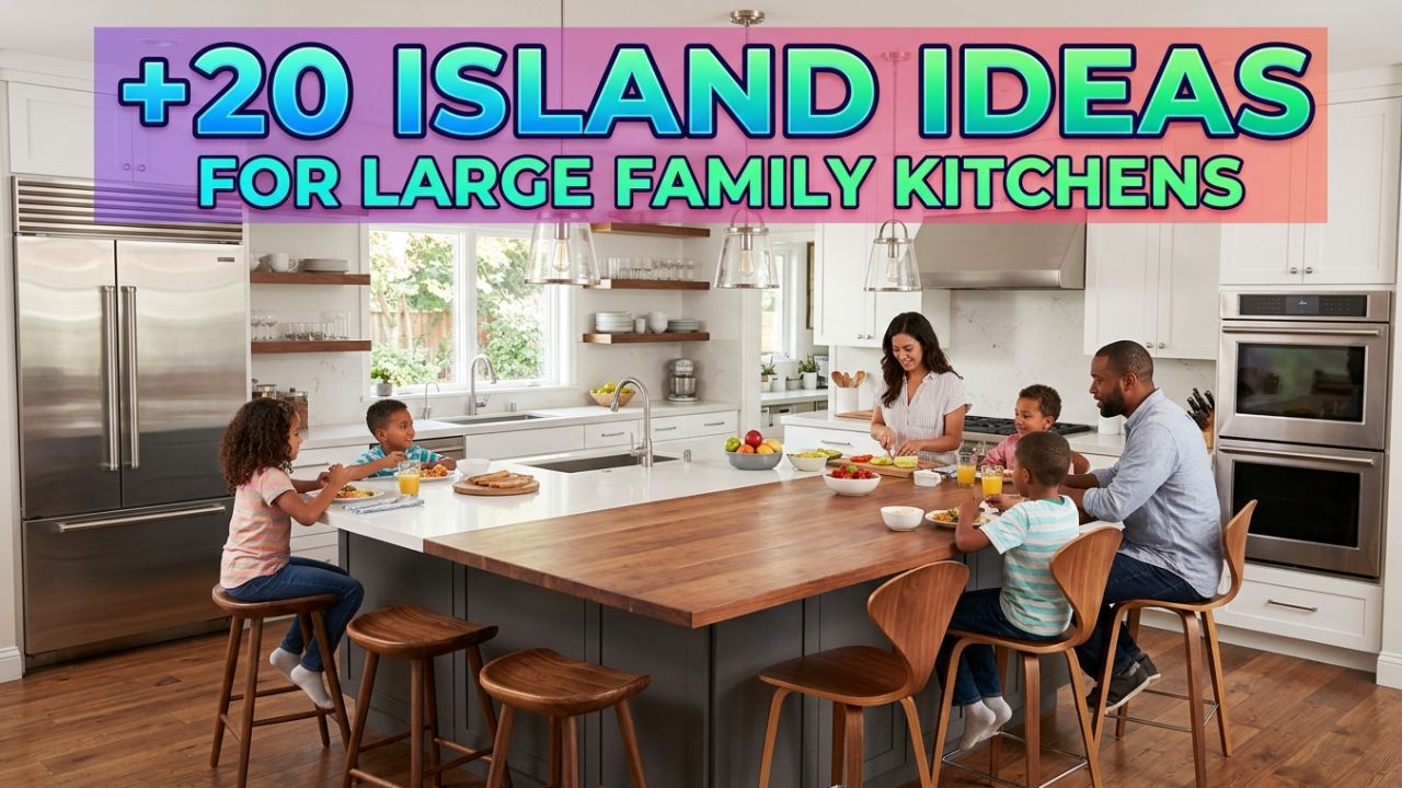 20 Kitchen Island Ideas for Large Family Kitchens
