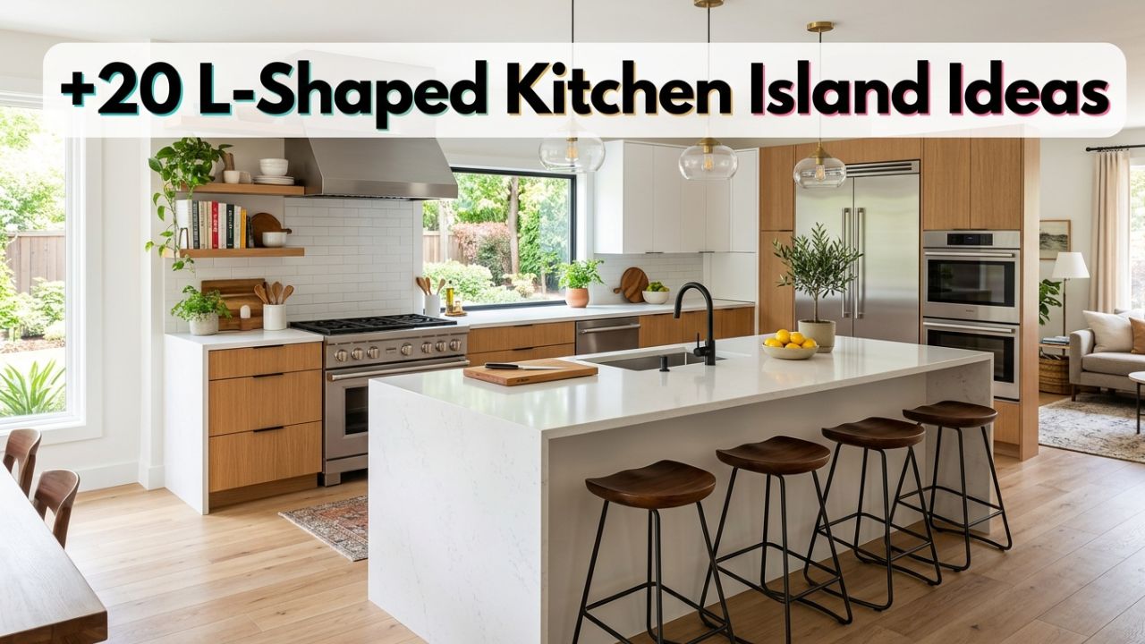 20 L-Shaped Kitchen Island Ideas for Open-Concept Homes