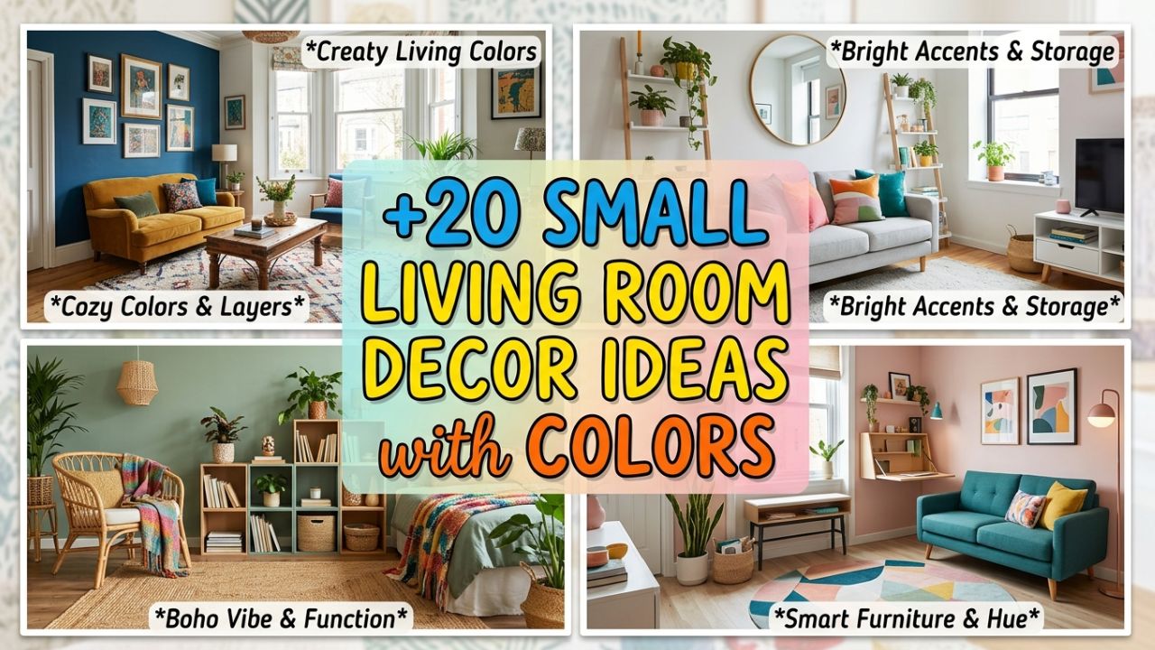 20 Small Living Room Decor Ideas with Color for Apartments
