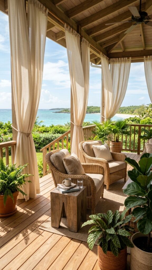 20. Add Soft Outdoor Curtains