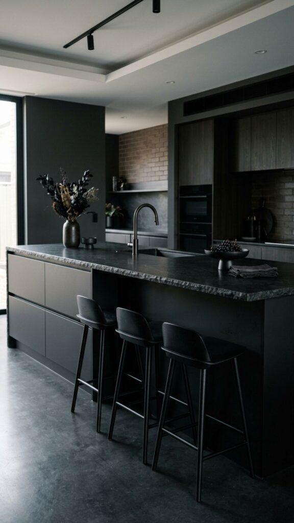 20. All-Black Monochrome Island