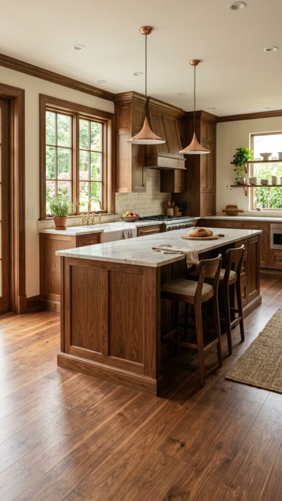 20. Blend the Island With Your Flooring and Trim