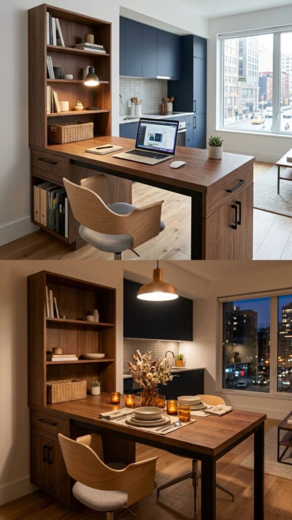 20. Convertible Desk-to-Dining Island