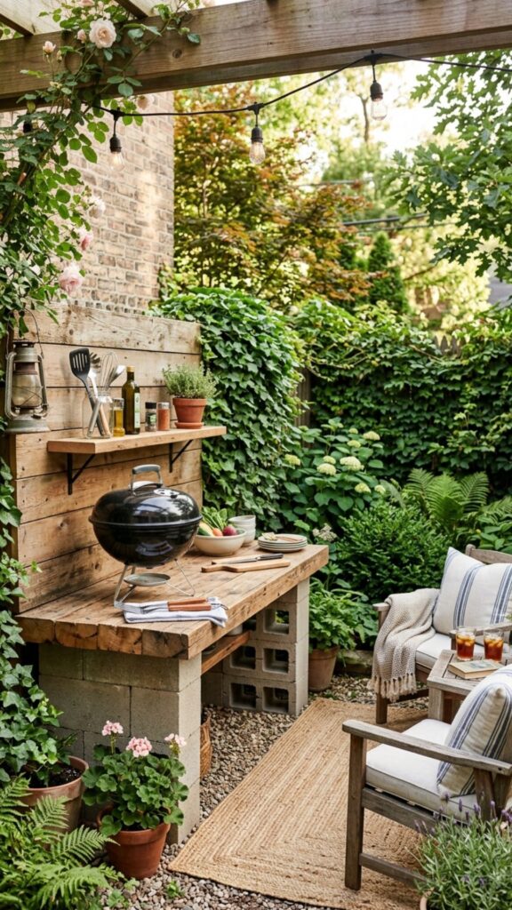 20. Create a DIY Outdoor Kitchen Nook