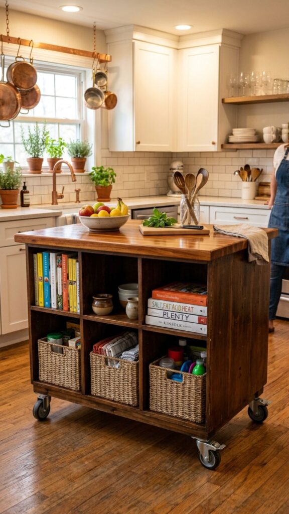 20. DIY Bookshelf-Turned-Island