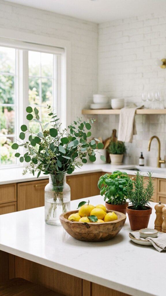 20. Finish With Fresh Greenery and Simple Styling