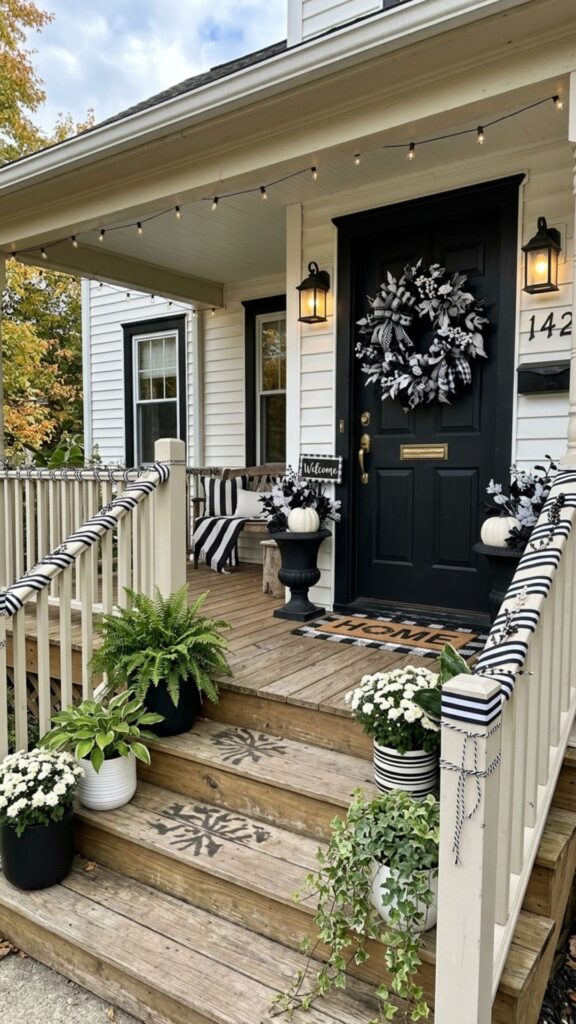 20. Finish with Seasonal Black and White Accents