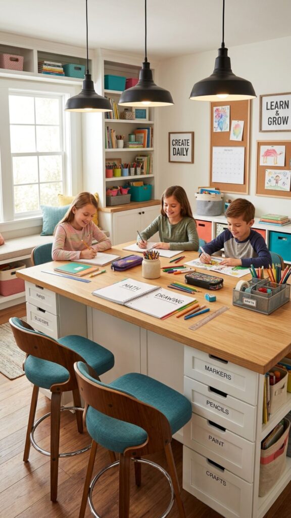 20. Include a Dedicated Homework or Craft Zone