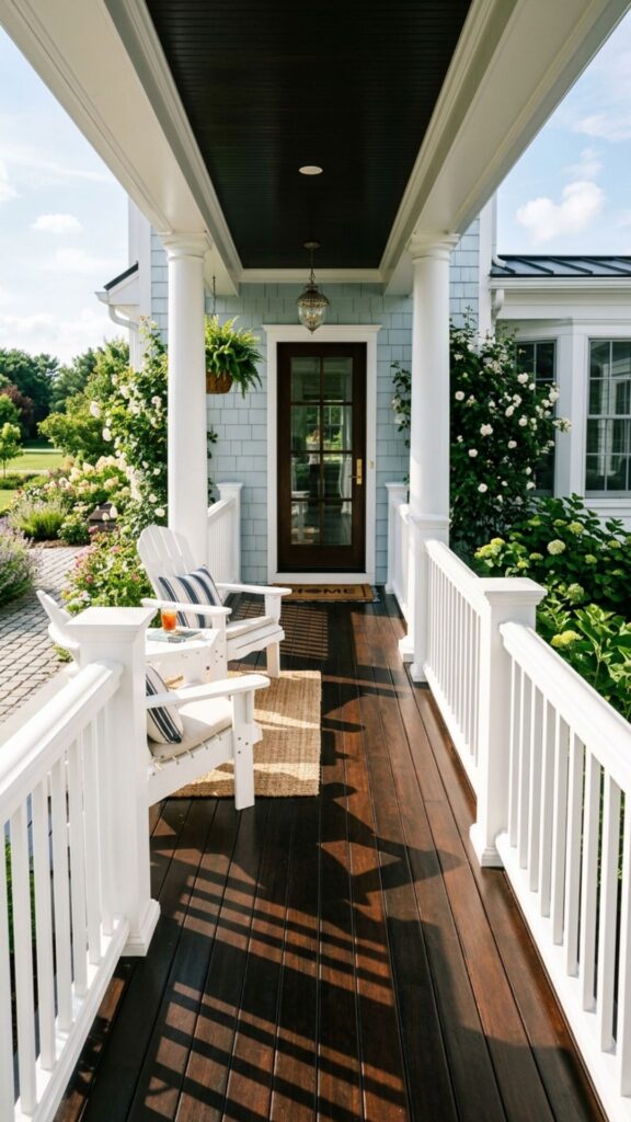 3. Add Crisp White Railings