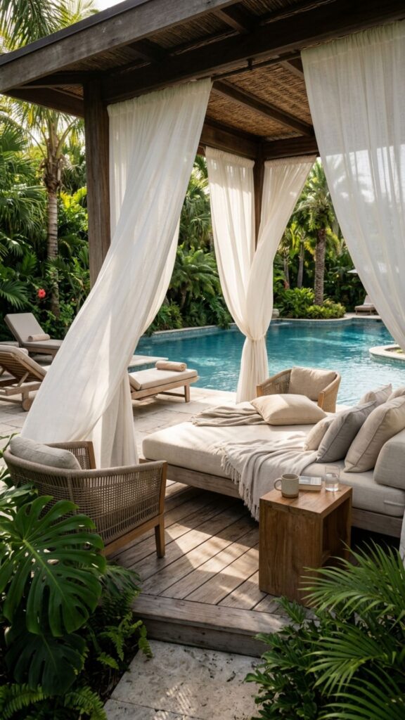 3. Add Flowing Curtains for Instant Privacy