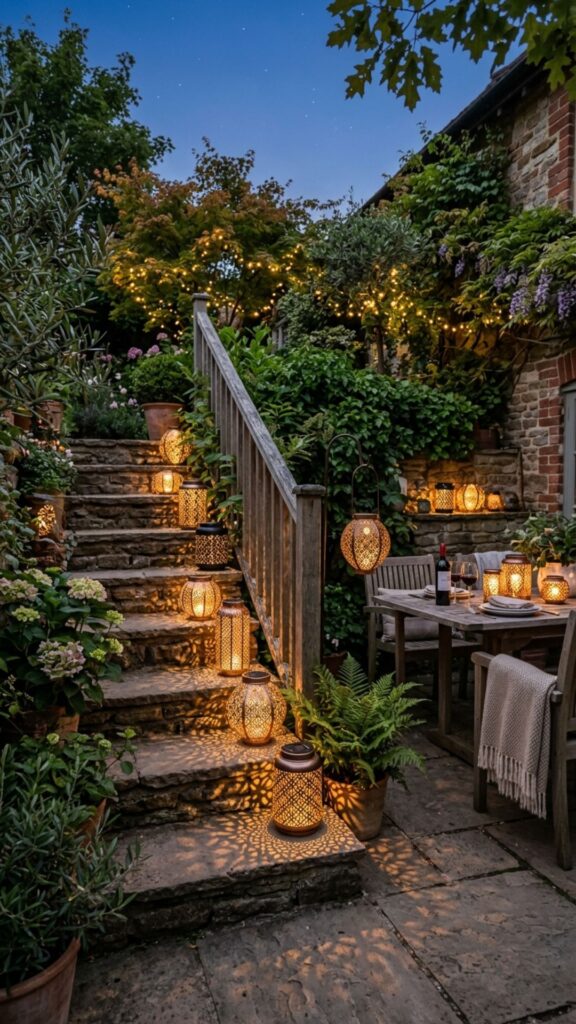 3. Add Solar Lanterns for Portable Charm