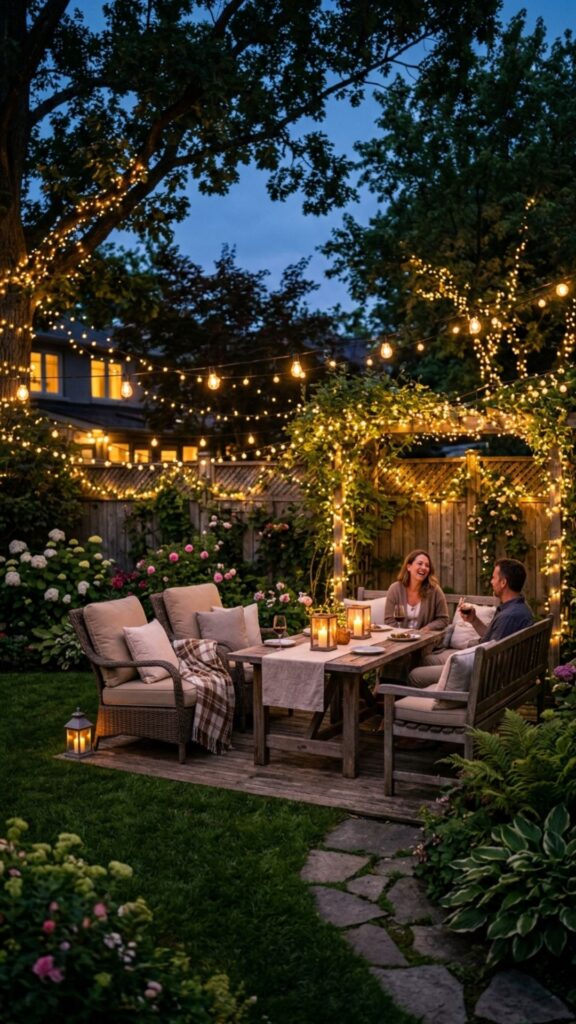 3. Add String Lights for Warm Ambiance