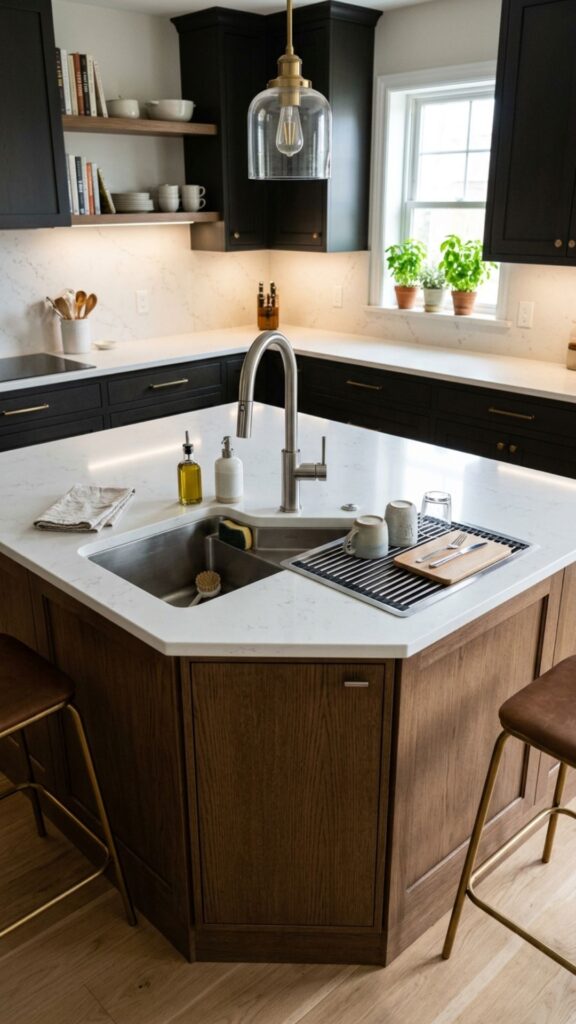 3. Build in a Corner Sink Station