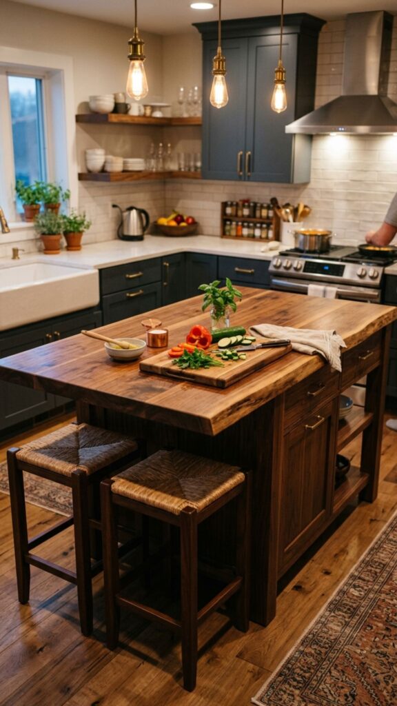 3. Butcher Block Countertop Charm