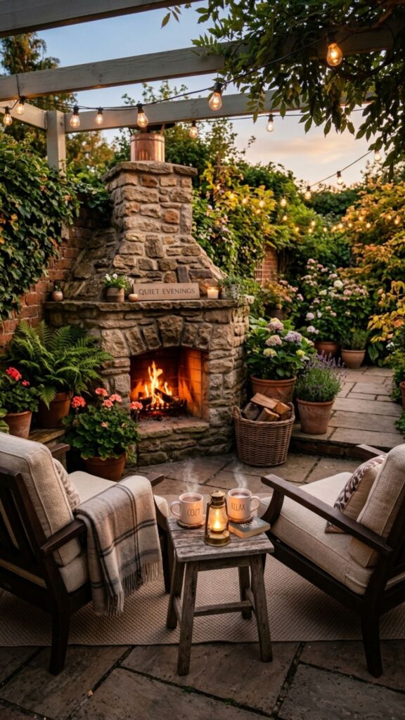 3. Cozy Corner Fireplace