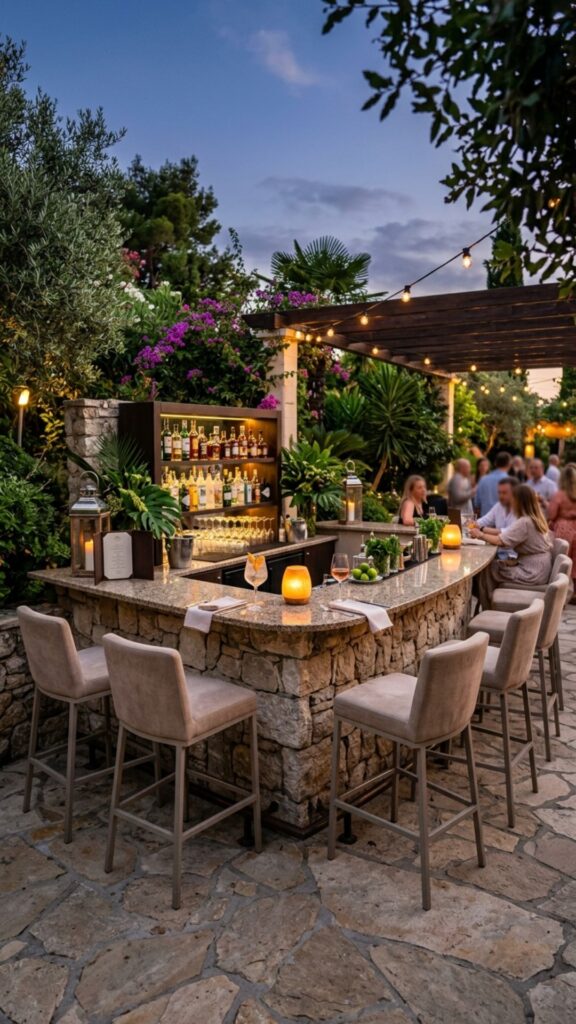 3. Full Outdoor Bar with Seating