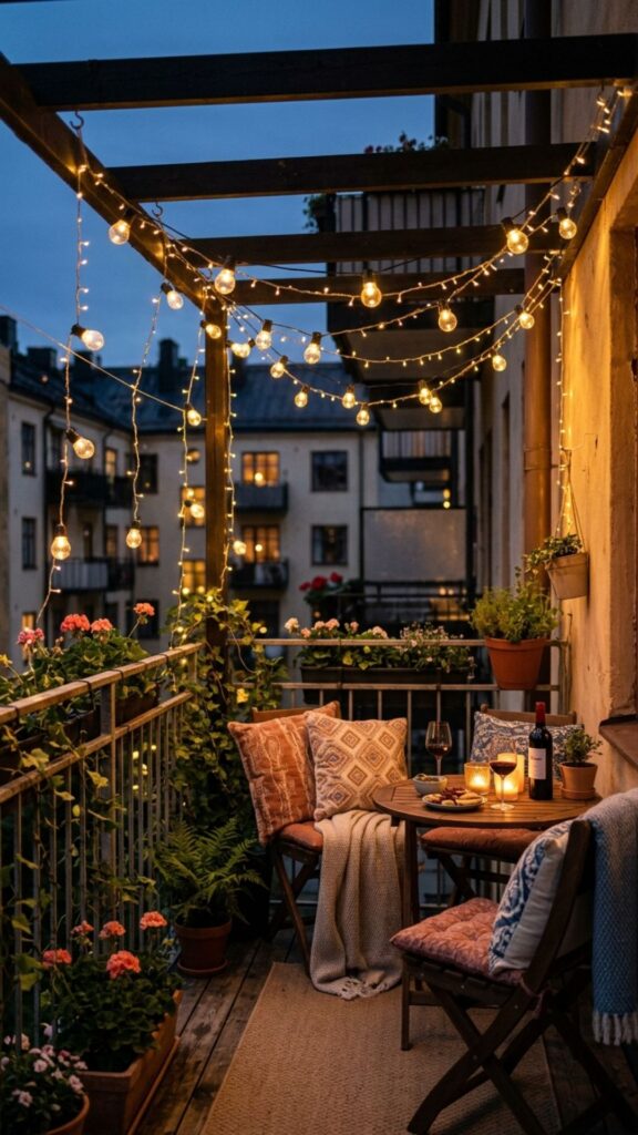 3. Hang String Lights Without Drilling