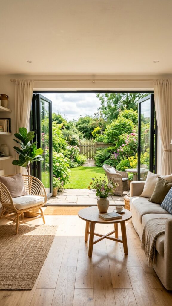 3. Install Bi-Fold Doors to Blur Indoor and Outdoor