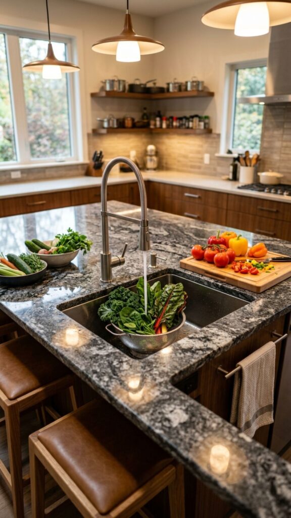 3. Install a Built-In Sink to Create a Prep Station