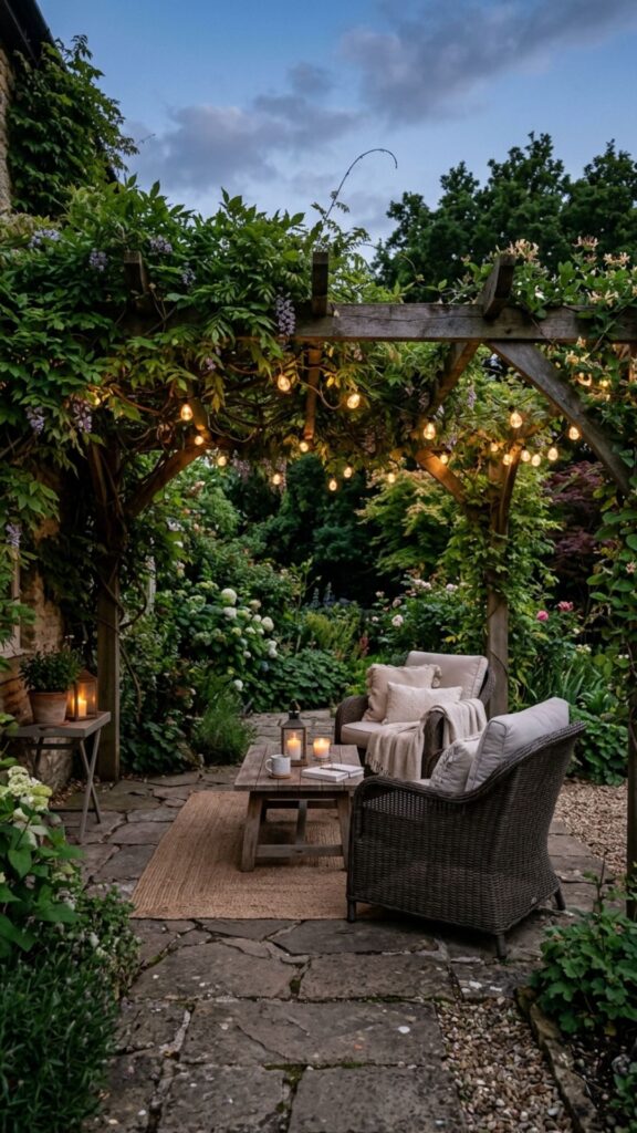 3. Install a Pergola With Climbing Plants