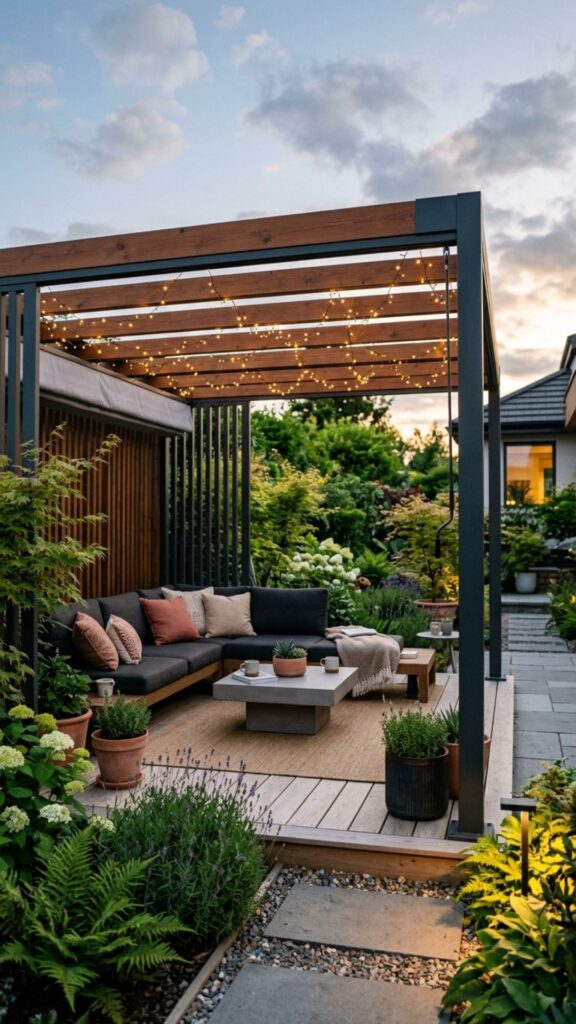 3. Install a Pergola with a Retractable Canopy