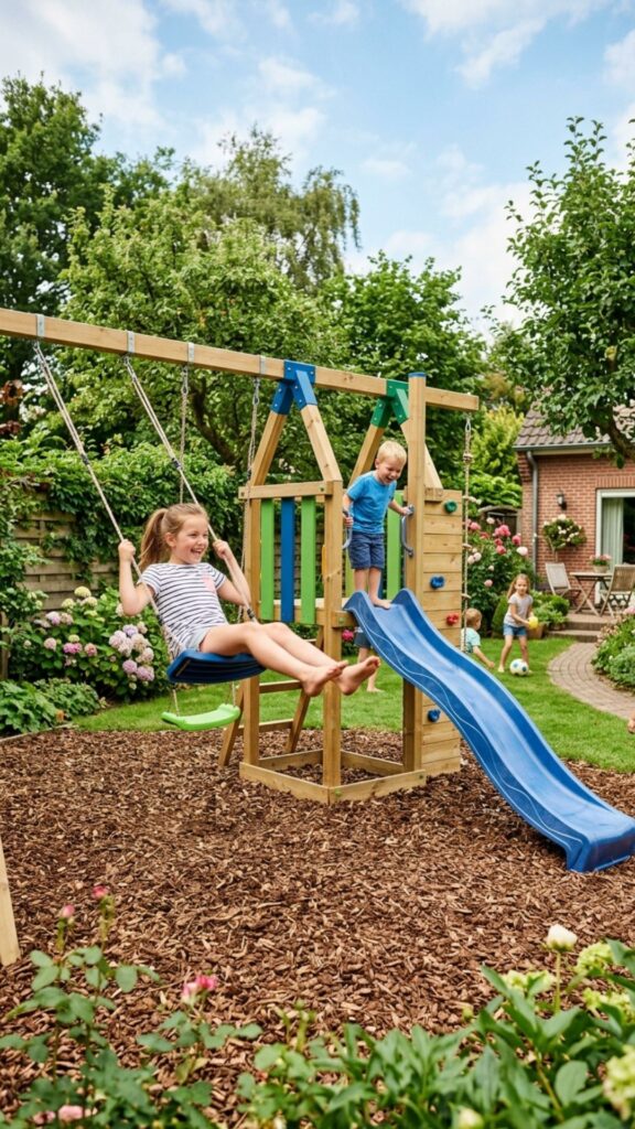 3. Install a Sturdy Swing Set