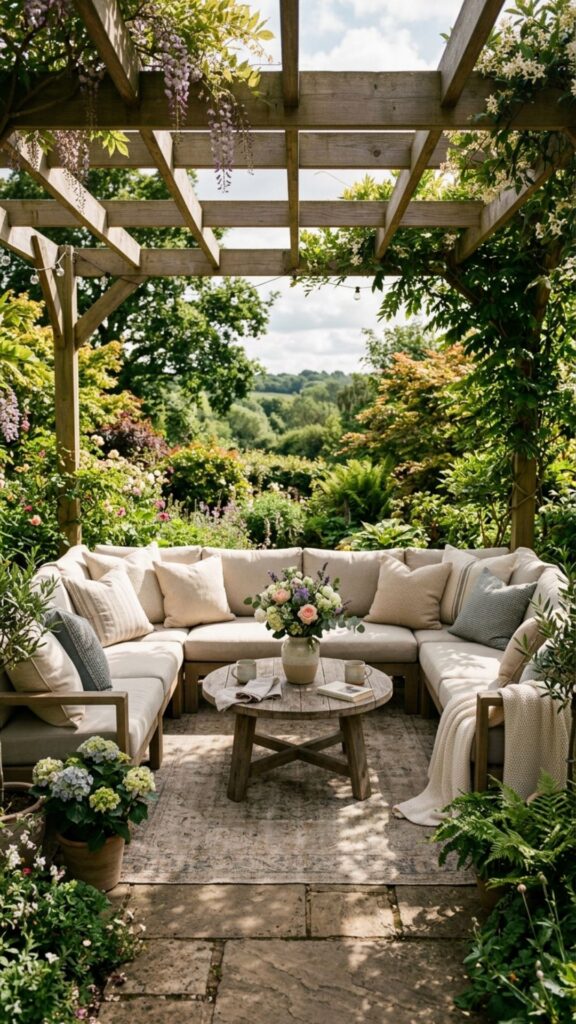 3. Layer Plush Outdoor Seating