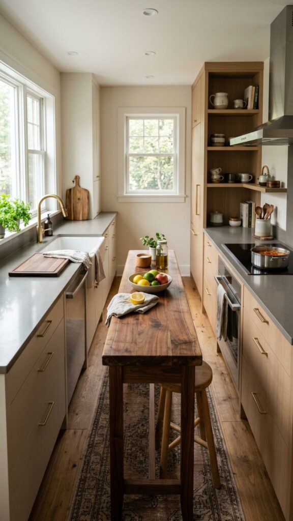 3. Narrow Butcher Block Island