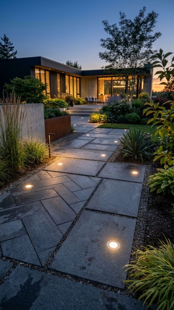 3. Recessed In-Ground Pavers