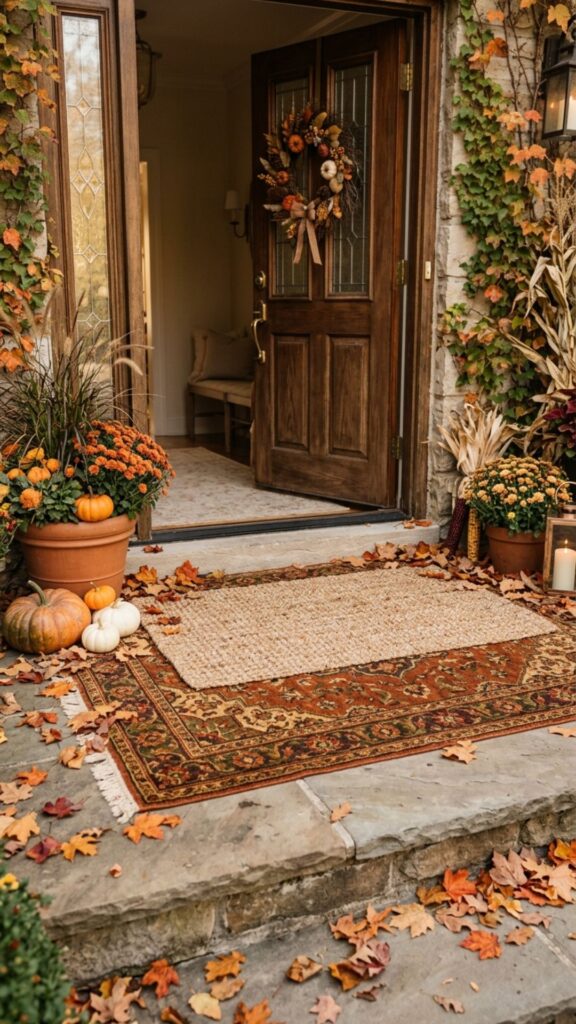 3. Roll Out a Woven Jute Doormat