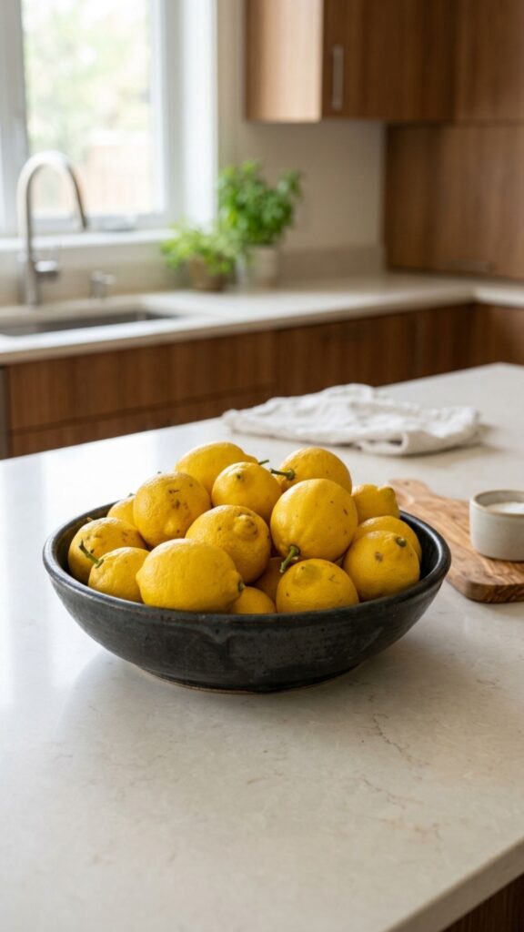 3. Style a Fresh Fruit Bowl as a Centerpiece
