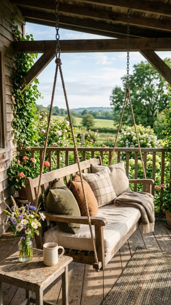 3. The Farmhouse Swing Bench