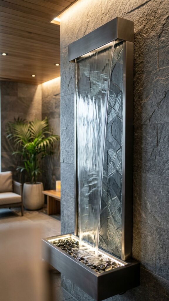 3. Wall-Mounted Water Feature