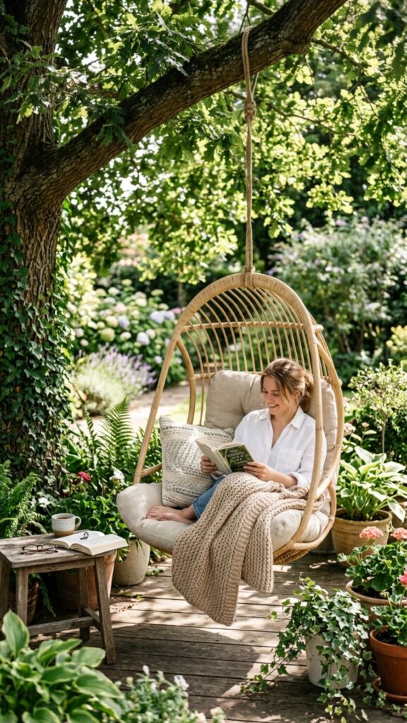 4. Add a Hanging Chair or Hammock