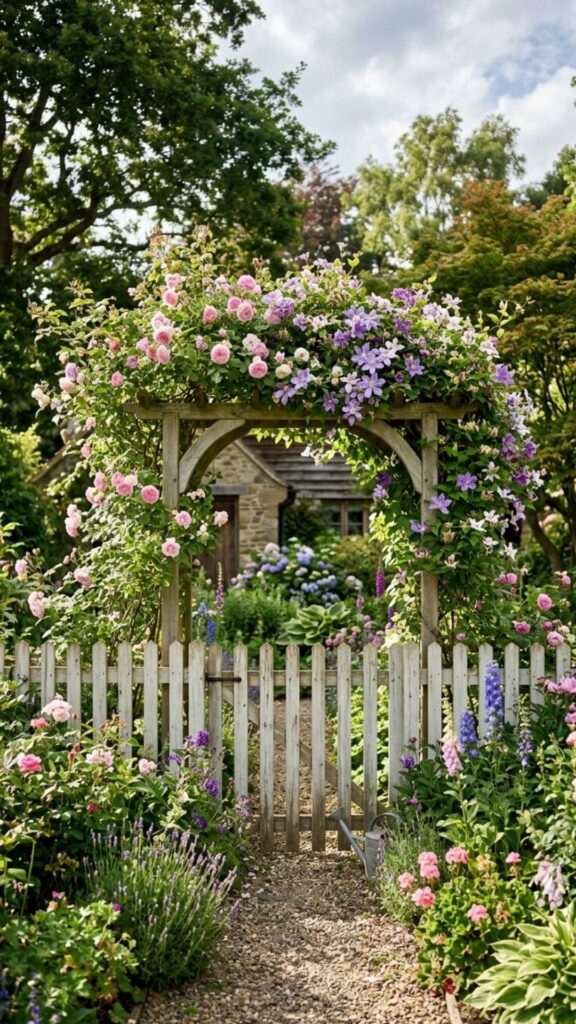 4. Add a Trellis With Climbing Vines