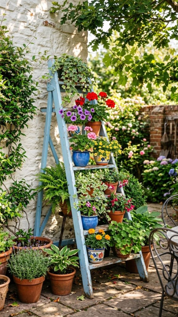 4. Build a Tiered Ladder Planter