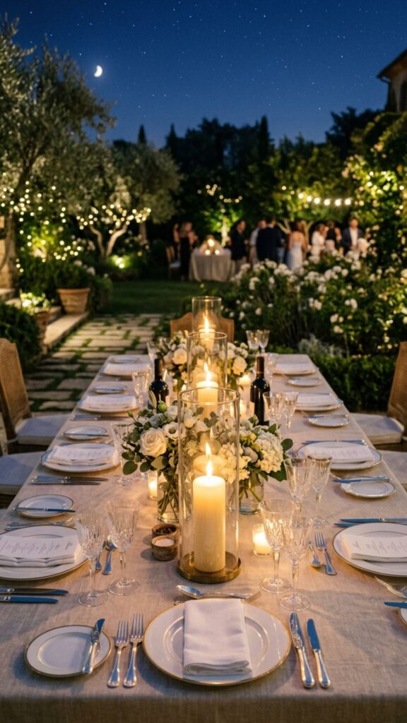 4. Candles in Hurricane Vases
