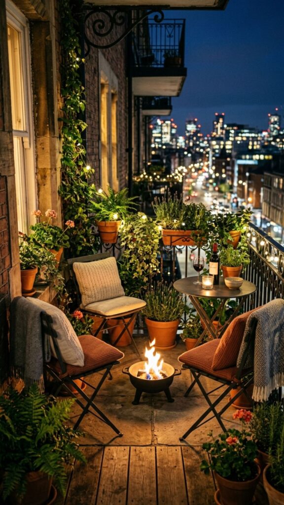 4. Compact Balcony Fire Bowl