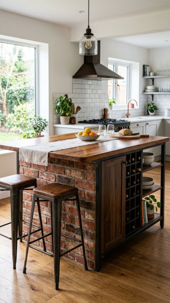 4. Exposed Brick Accent Panel